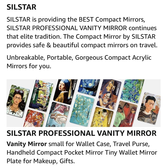 🪞Compact Makeup Mirror Card, Unbreakable~ Botticelli’s Birth of Venus🪞NWT - Picture 6 of 15